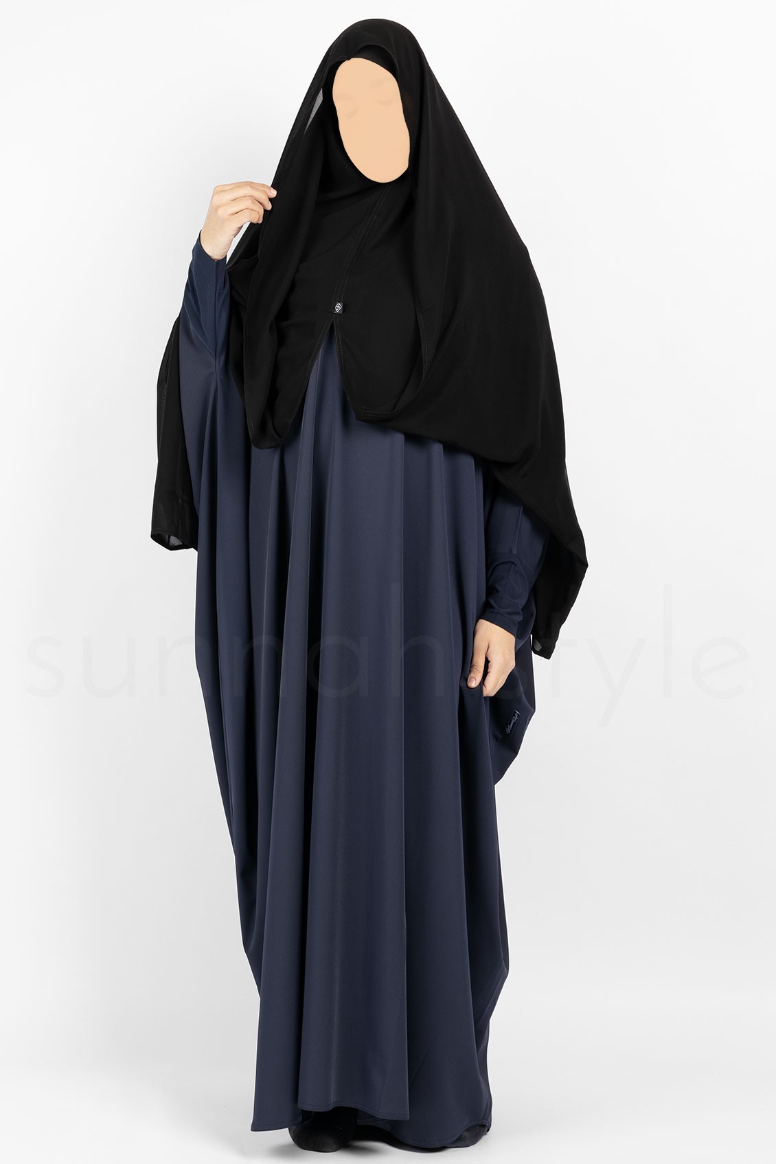 Sunnah Style Butterfly Instant Hijab Black